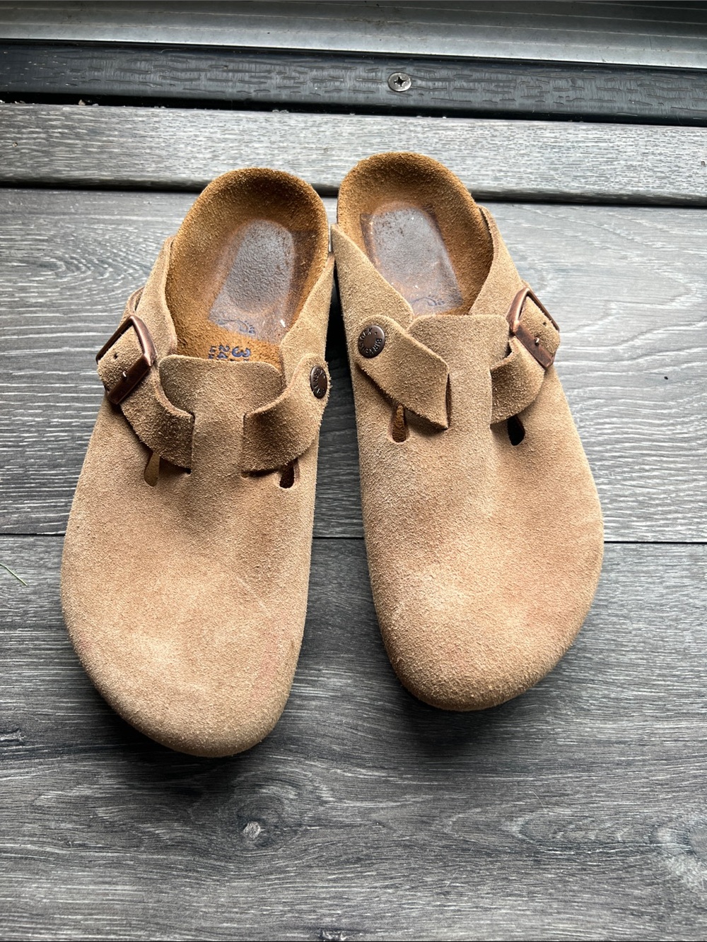 Birkenstock Brown Suede Slip-On with Buckle